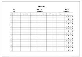 车辆油料登记本