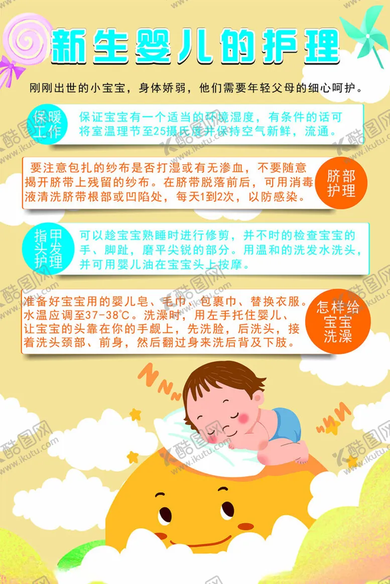 编号：25072102100318225569【酷图网】源文件下载-新生婴儿的护理事项
