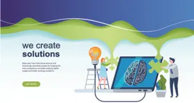 扁平化商务办公插画