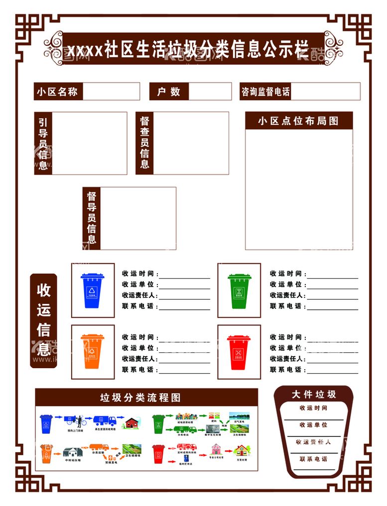 编号：81365910021040124631【酷图网】源文件下载-社区生活垃圾分类信息公示栏