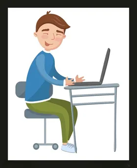 手绘男人男孩卡通动画卡通动画