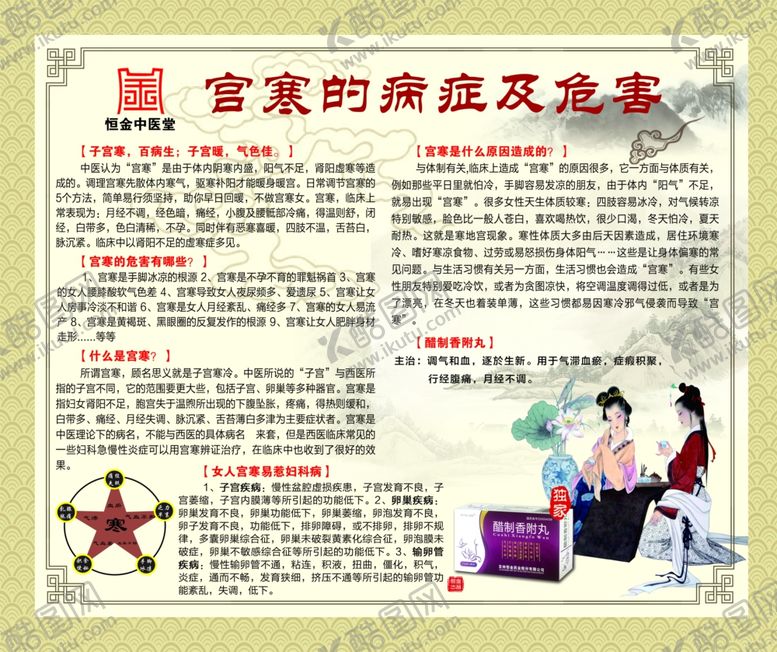 编号：94009710260129516425【酷图网】源文件下载-宫寒的病症及危害