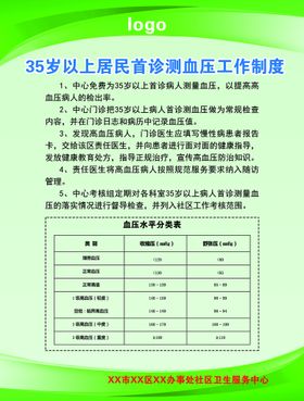 35岁以上居民首诊测血压工作制