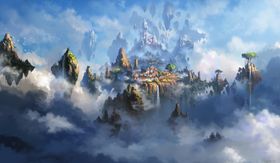 大气仙侠魔幻场景插画