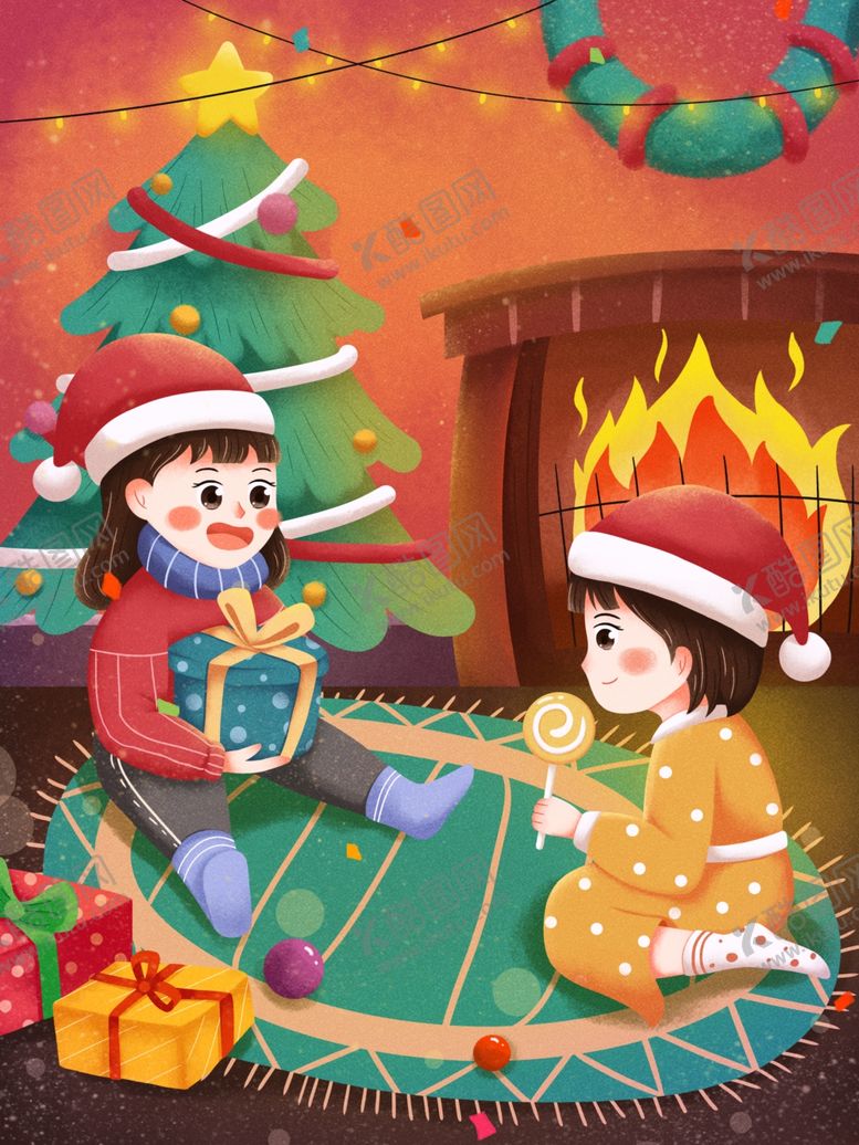 编号：94593409232350188281【酷图网】源文件下载-圣诞节插画