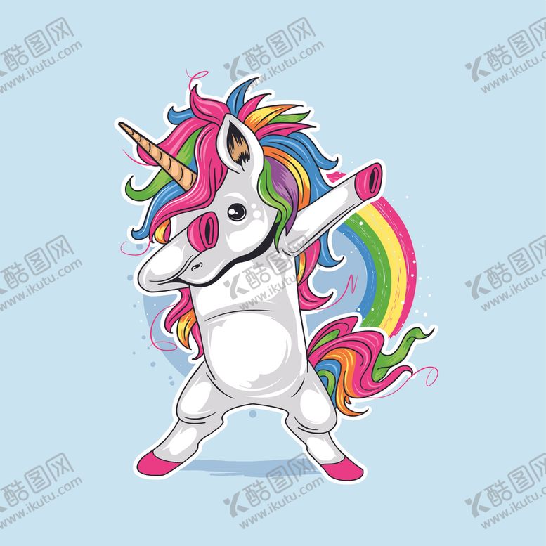 编号：30878609120413117851【酷图网】源文件下载-彩虹马