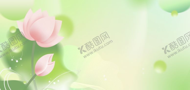 编号：99703304021321011947【酷图网】源文件下载-立夏荷叶荷花绿色弥散风背景