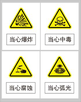 当心爆炸 当心中毒 当心腐蚀