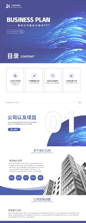 简约大气商业计划书PPT