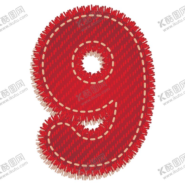 编号：82641910231037202410【酷图网】源文件下载-数字9设计艺术字创意牛仔布字体
