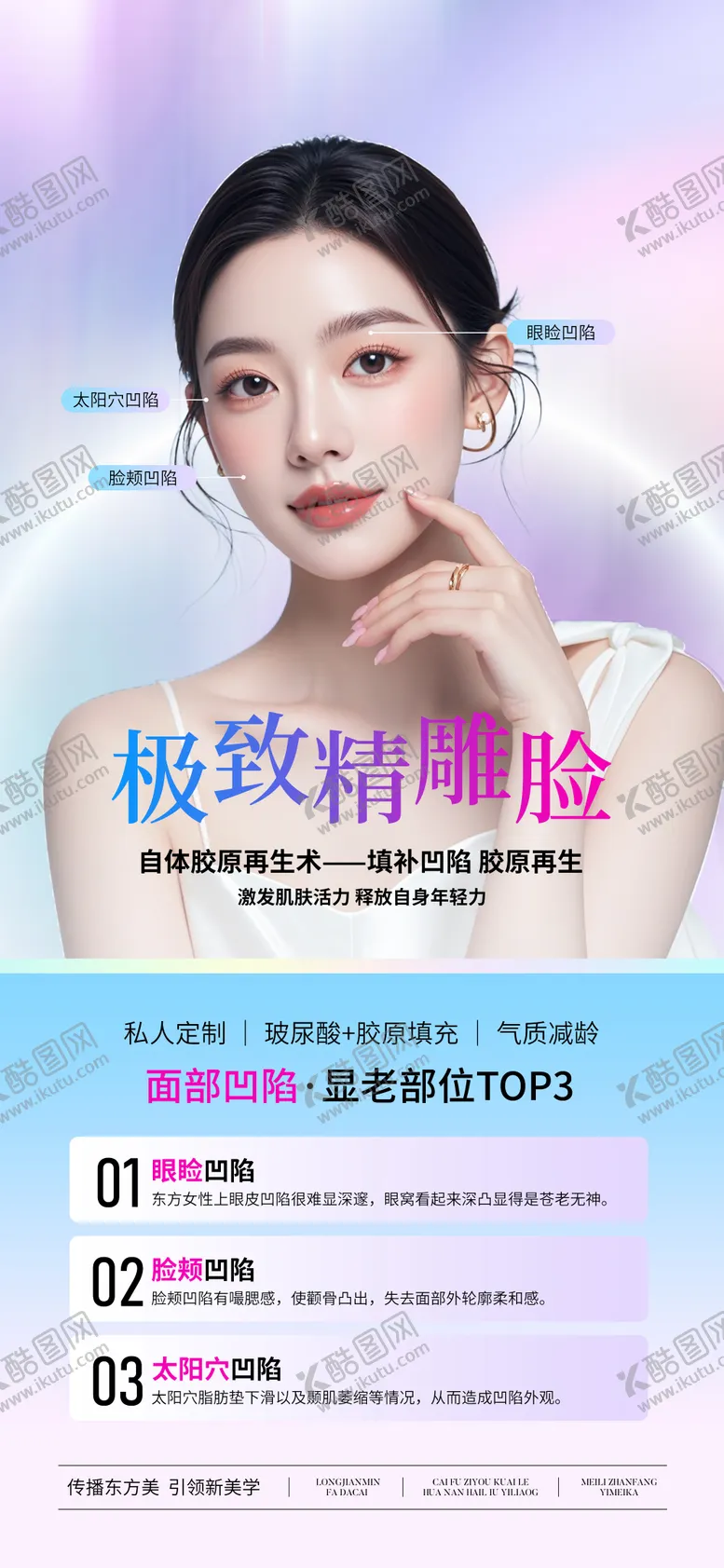 编号：10135301151418244831【酷图网】源文件下载-医美极致精雕脸海报