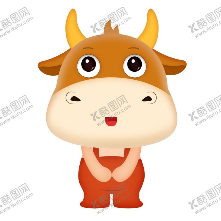 编号：68442506252309015454【酷图网】源文件下载-手绘卡通小牛png元素