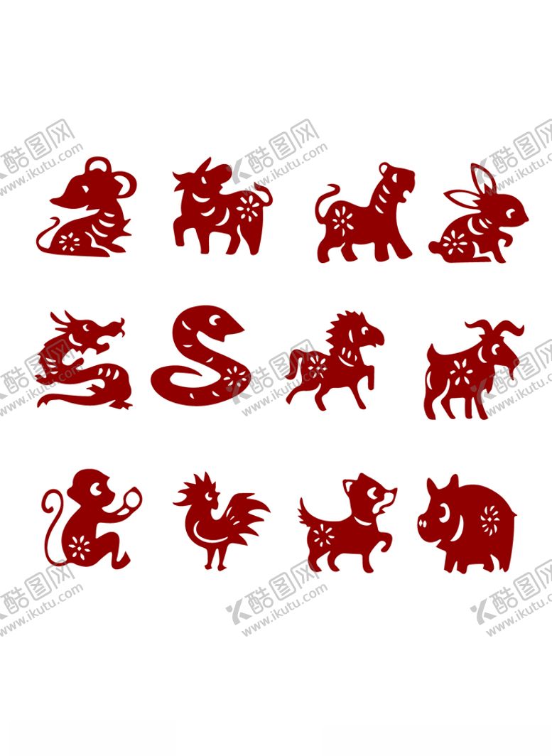 编号：82230309211622497817【酷图网】源文件下载-十二生肖