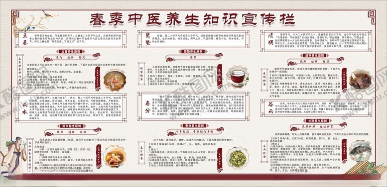编号：28444704120144323703【酷图网】源文件下载-春季中医养生知识宣传栏