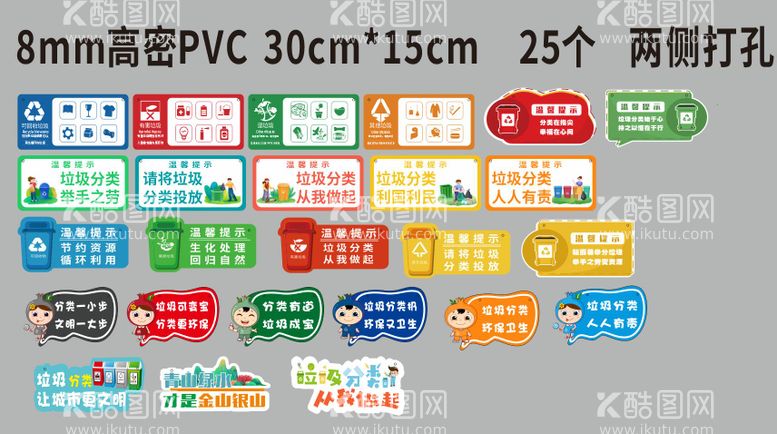 编号：11602512040023333924【酷图网】源文件下载-垃圾分类标识牌