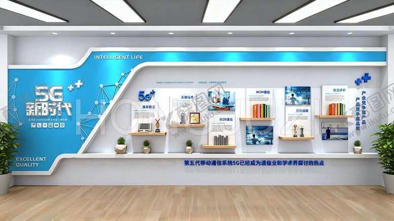 编号：54391411150138586798【酷图网】源文件下载-科技风企业产品展示墙