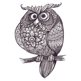 黑白线描动物