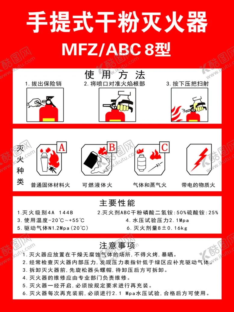 编号：85163709162322101025【酷图网】源文件下载-手提式干粉灭火器  
