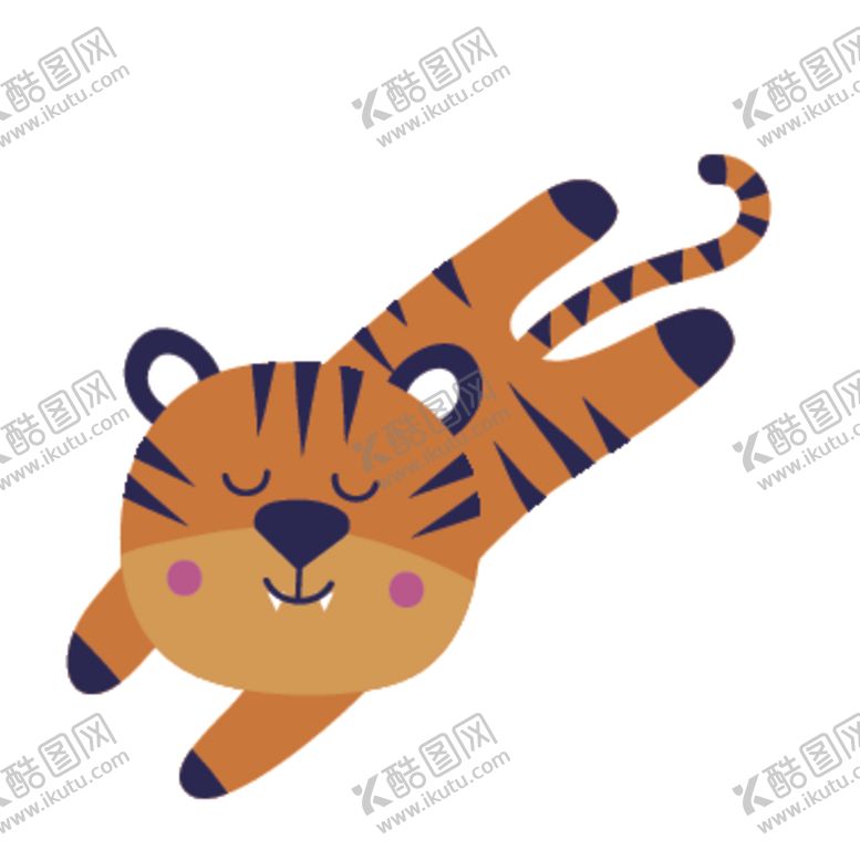 编号：80058507040242219053【酷图网】源文件下载-创意老虎插画图案