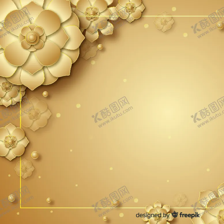 编号：68048212130421327877【酷图网】源文件下载-金色花背景