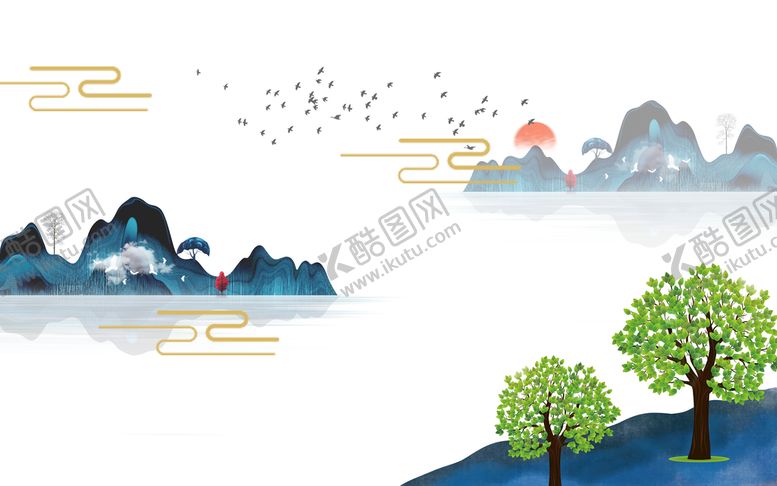 编号：21063810080653493125【酷图网】源文件下载-山水画
