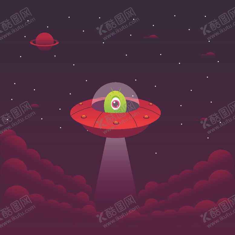 编号：93923610241744111831【酷图网】源文件下载-外太空宇航员主题插画