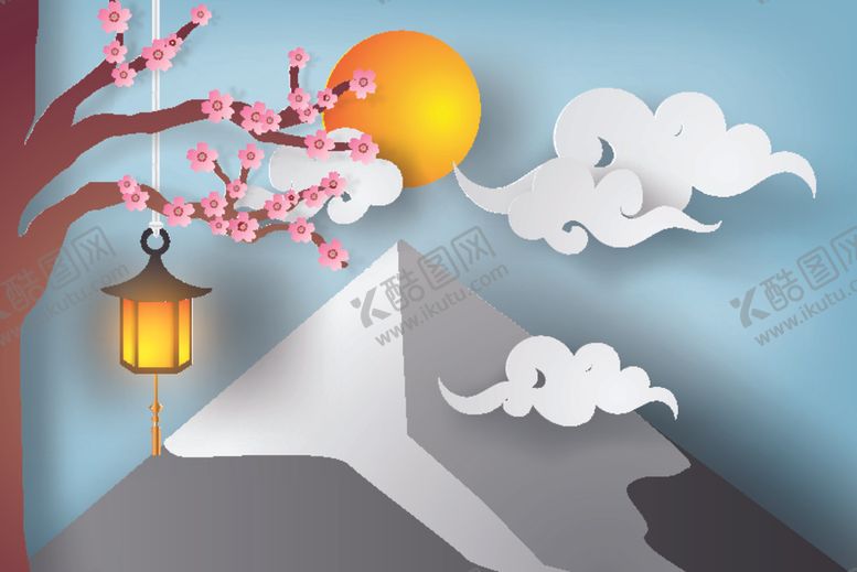 编号：65799609120517099277【酷图网】源文件下载-剪纸风格中秋背景