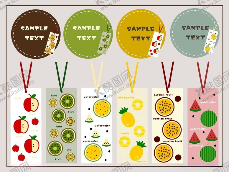 编号：23481909232059014860【酷图网】源文件下载-可爱水果图案行李牌设计