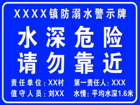 防溺水提示牌