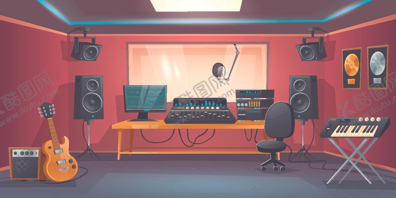 编号：73021209302245512142【酷图网】源文件下载-录音棚