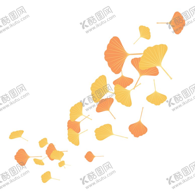 编号：32983505012116431780【酷图网】源文件下载-秋天银杏叶