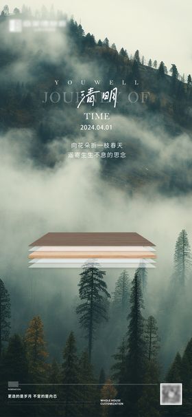 清明节气海报宣传板材全屋