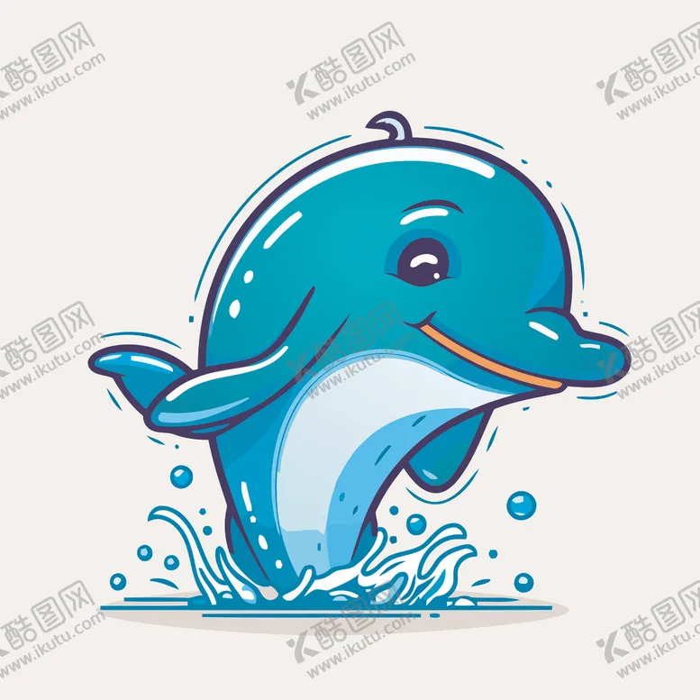 编号：44452702051017257028【酷图网】源文件下载-有趣海豚卡通儿童插画