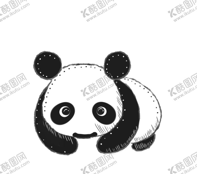 编号：54321410200816324121【酷图网】源文件下载-手绘熊猫