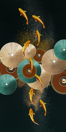 抽象玄关装饰画