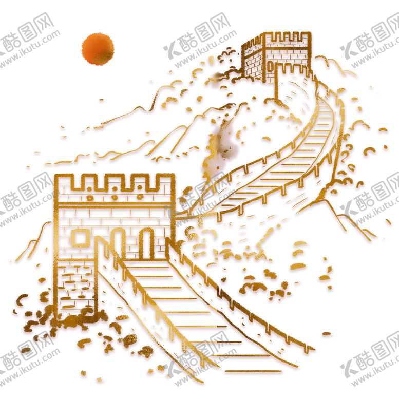 编号：23786509190902382937【酷图网】源文件下载-长城插画素材