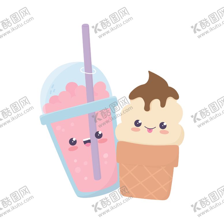 编号：74288704281742152637【酷图网】源文件下载-卡哇伊甜品