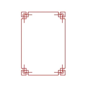 中国风花纹花边边框素材