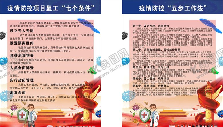 编号：10162309140704306539【酷图网】源文件下载-复工七条件和五步工作法