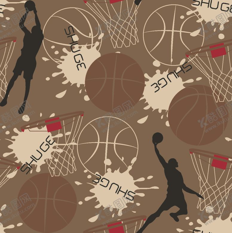 编号：71714309250535501480【酷图网】源文件下载-篮球人物剪影