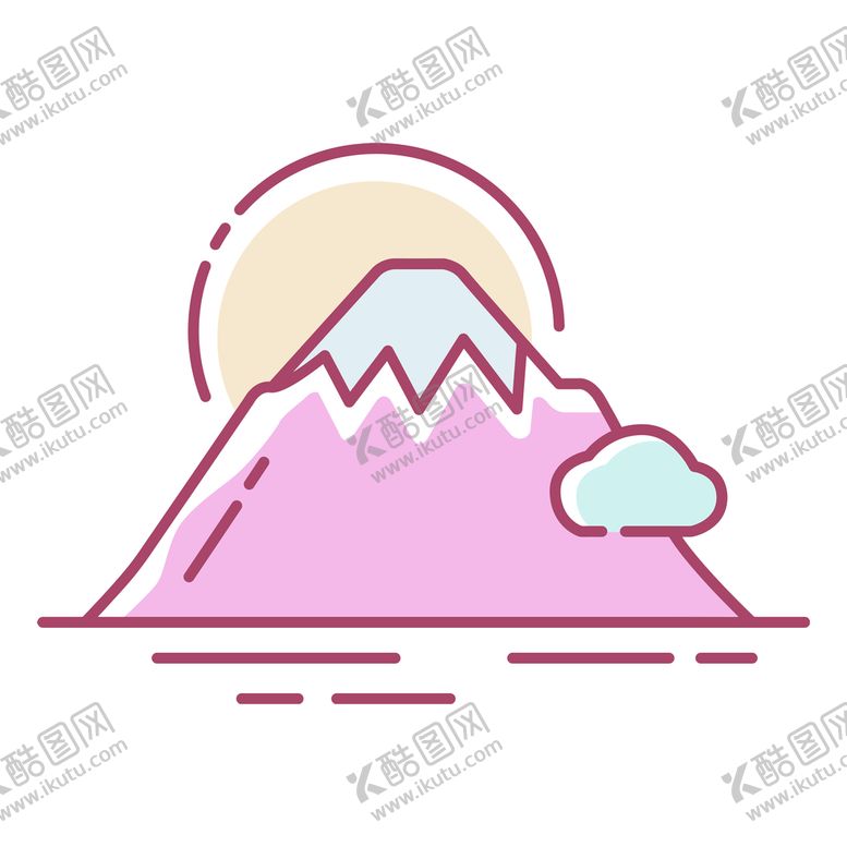 编号：30841609171513564132【酷图网】源文件下载-富士山图标标志性建筑