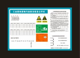 工业固体服务污染防治信息公开栏