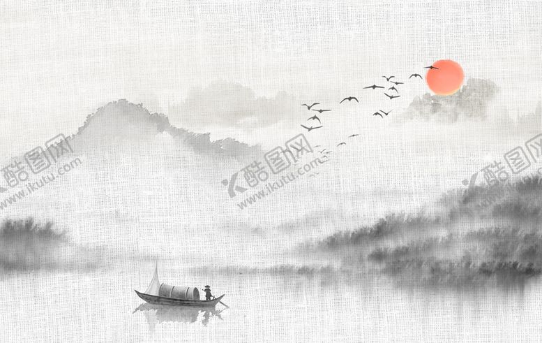 编号：97351209280510328651【酷图网】源文件下载-水墨山水海报背景