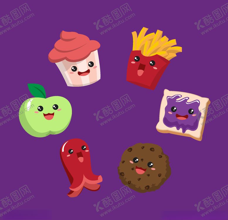 编号：49317909302147347290【酷图网】源文件下载-可爱食物