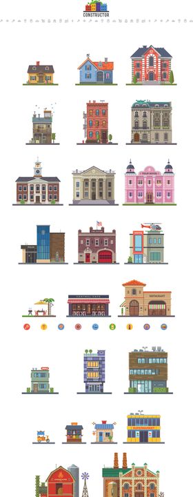 房子城市建筑线描房子楼