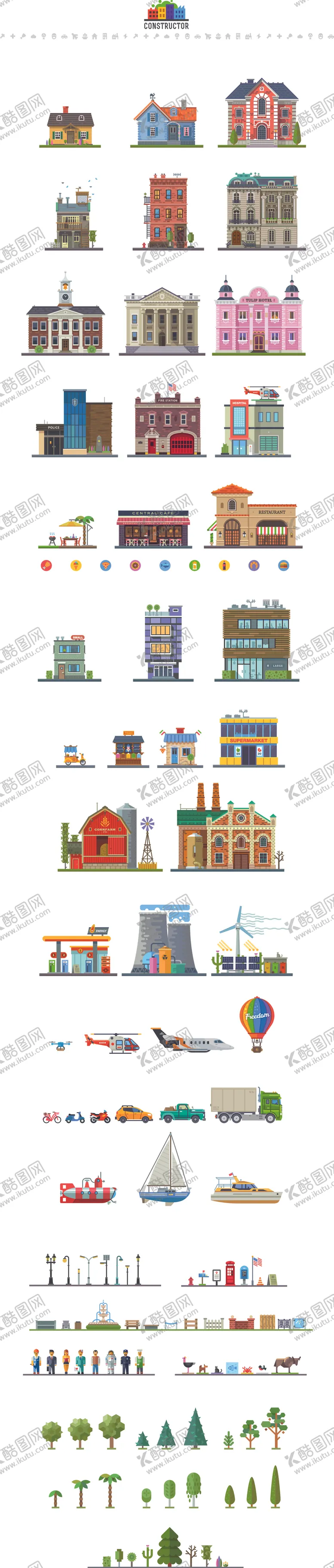 编号：19312105020454276823【酷图网】源文件下载-房子城市建筑线描房子楼