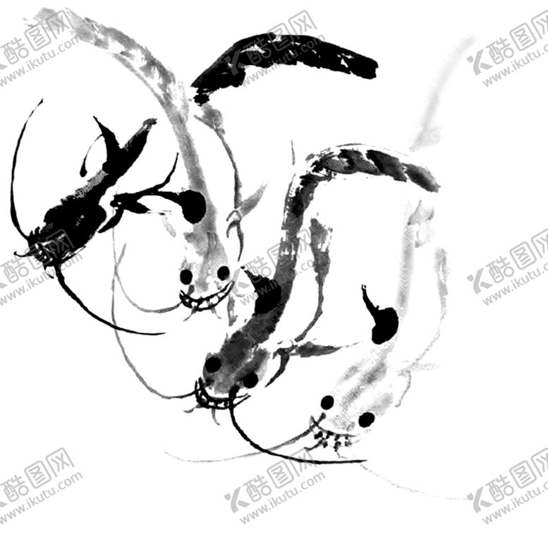 编号：52458409201106269885【酷图网】源文件下载-水墨鱼