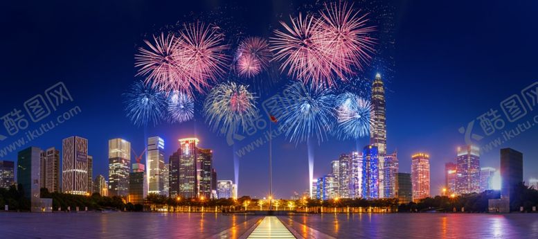 编号：49519509120733205596【酷图网】源文件下载-烟花炫彩五光十色花火节