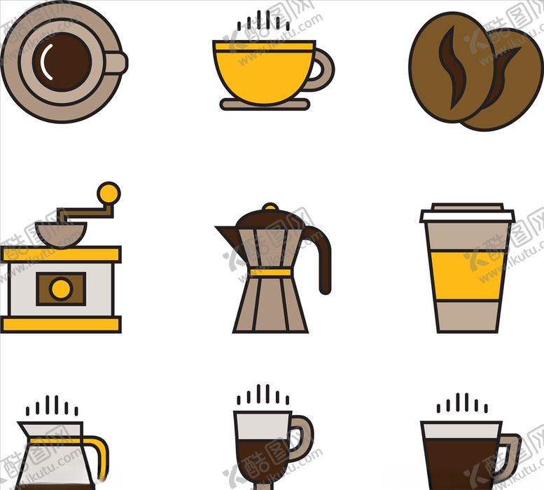 编号：57622309091355029767【酷图网】源文件下载-咖啡杯子图标