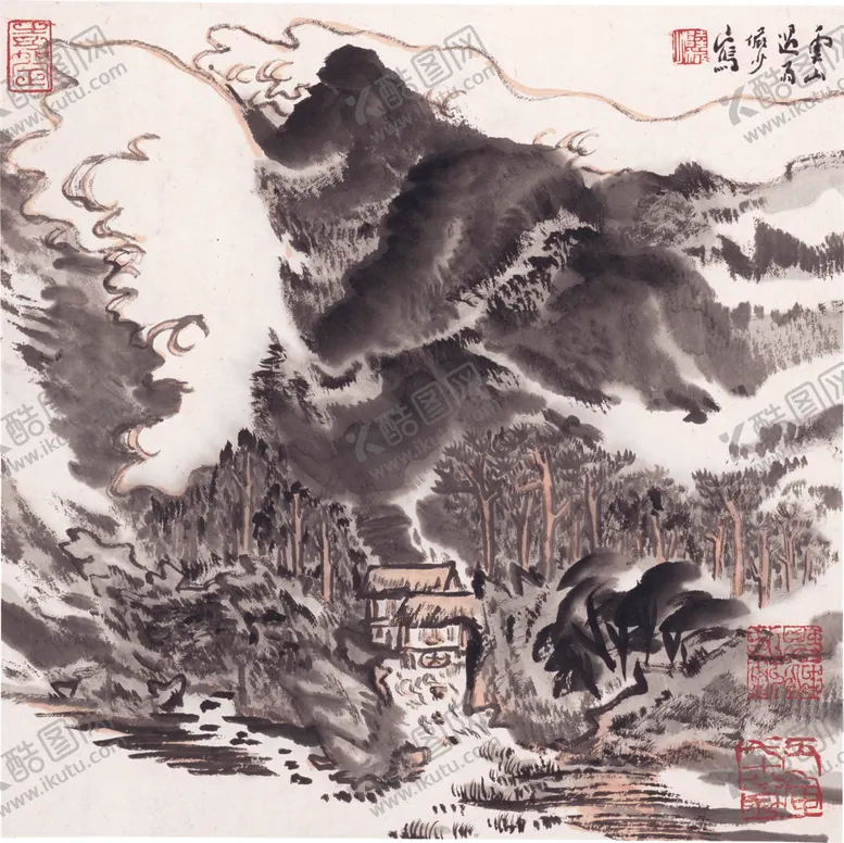 编号：25980007011057098147【酷图网】源文件下载-水墨山水国画风景